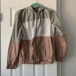 Color block windbreaker